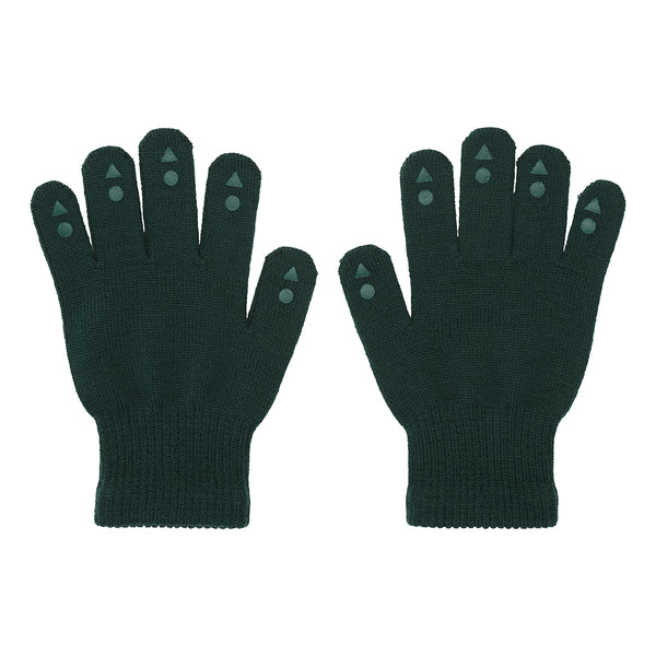Wool Grip Gloves - Forest Green