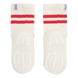 Non-slip Sports Socks with grip - Organic Cotton - Red