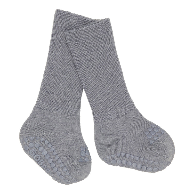 Non-slip Socks Wool - Grey Melange