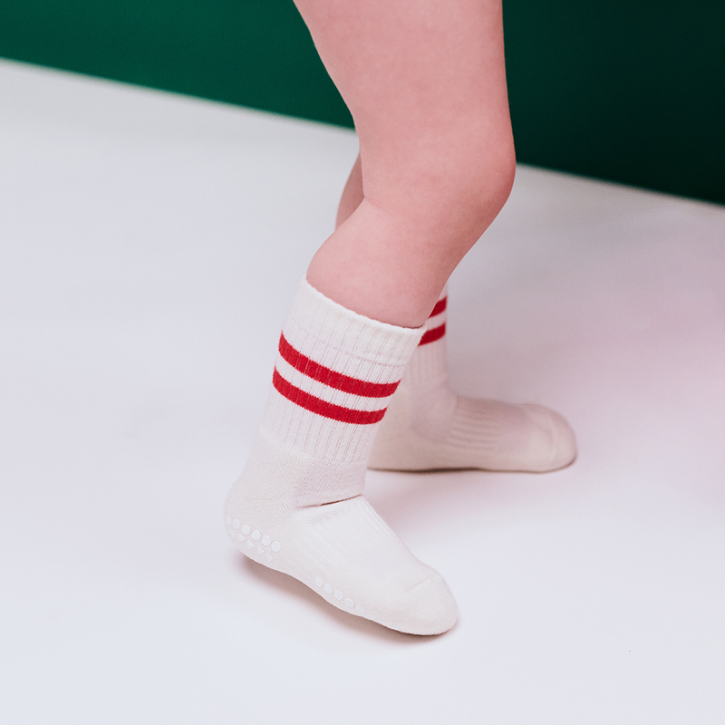 Non-slip Sports Socks Organic Cotton - Red
