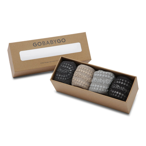 Combo Box 4-pack Organic Cotton - Dark Grey Melange, Dusty Blue, Grey Melange, Navy Blue