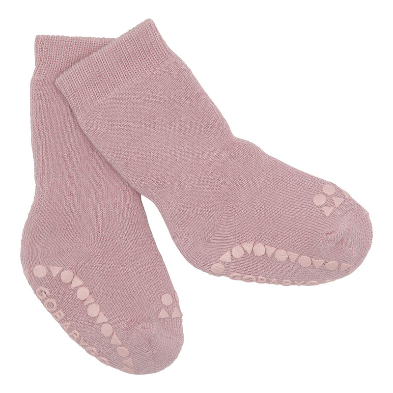 Non-slip Socks Organic Terry Cotton Mini - Soft Pink