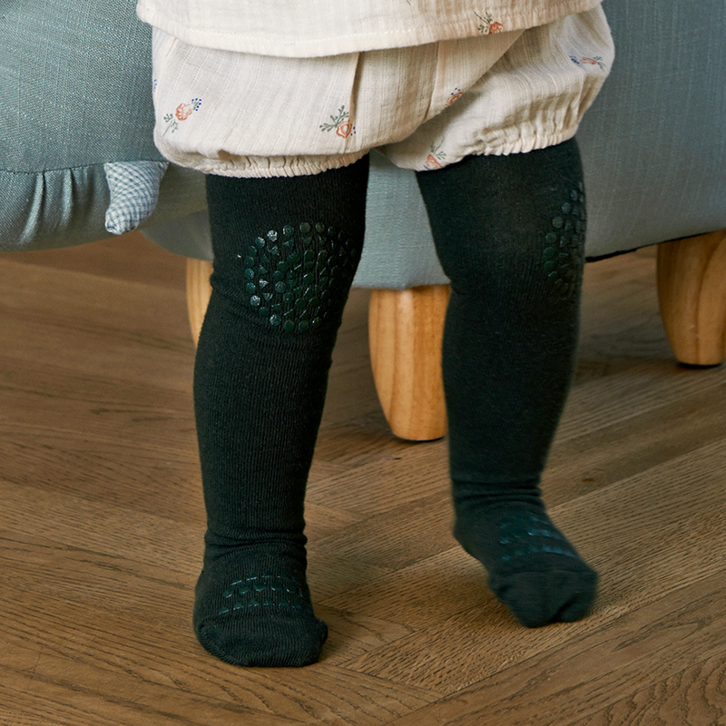 Crawling Tights Organic Cotton - Forrest Green